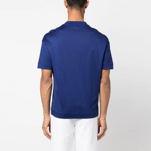 EMPORIO ARMANI 阿玛尼 男士字母徽标印花圆领短袖T恤 蓝色 3R1TBD 1JUVZ 0862 商品图2