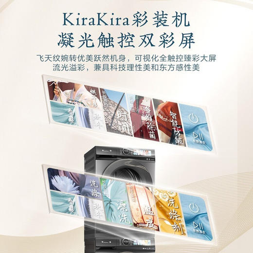 小天鹅（LittleSwan）纤彩系列洗烘套装10kg滚筒洗衣全自动+热泵烘干 超微净泡水魔方 TG100S85+TH100HS85 商品图4