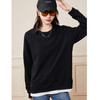 优选丨【圆领+连帽可选】【时髦百搭必备】春季卫衣女宽松套头圆领连帽套头衫上衣可情侣纯棉卫衣 商品缩略图7