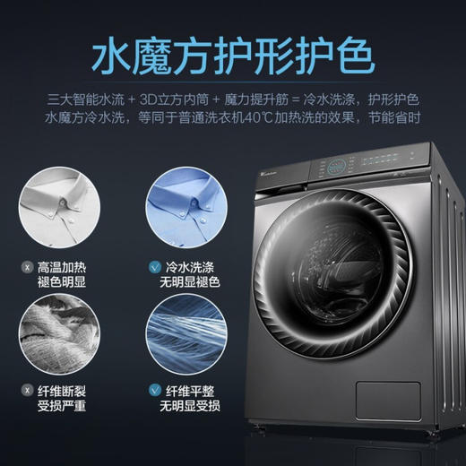 小天鹅（LittleSwan）洗衣滚筒全自动 超微净泡水魔方10公斤洗烘一体银离子除菌智能变频家电 【行业高端品】TD100VT808WMUADY 商品图4