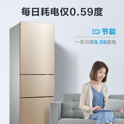 美的(Midea)三门冰箱小型家用电冰箱风冷无霜节能低音BCD-215WTM(E) 215WTM 商品图2