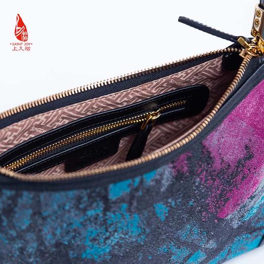 SAINTJOY/宋锦女式腋下包 虹涧蓝紫灰系列BWS21B1101 商品图9