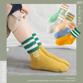 【5双质量不变款式随机】秋季宝宝袜子儿童中筒袜卡通男女童袜子1-12岁可穿棉质袜子