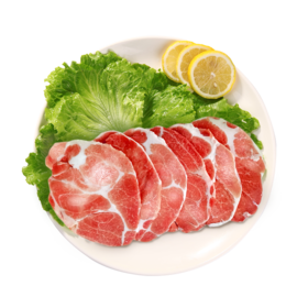 壹号餐桌T7黑猪肉土猪梅花肉1斤装（切片）500g冻品~