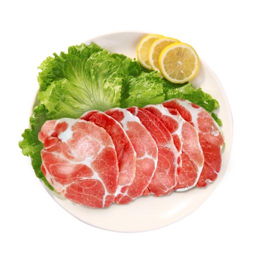 壹号餐桌T7黑猪肉土猪梅花肉1斤装（切片）500g冻品~ 商品图0