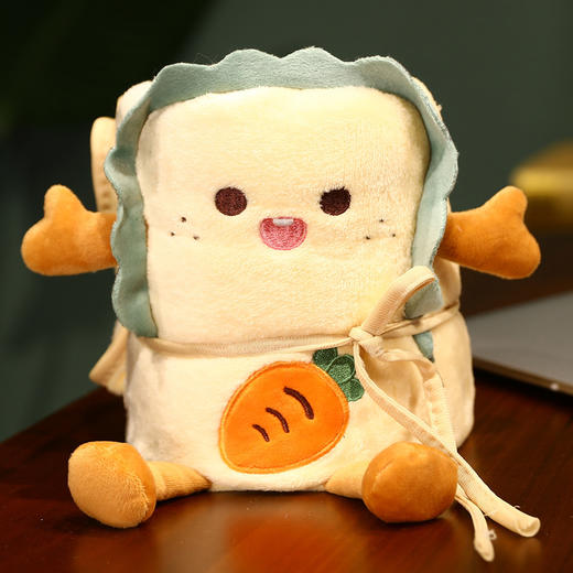 「4款可选！吐司卷毯」午睡毯卡通吐司毛绒卷毯 法兰绒毛毯空调单人可收纳毯子办公室毯子居家布艺 商品图5