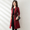 优雅百搭，印花中长款收腰盘扣风衣QYM-CQ2293 商品缩略图2