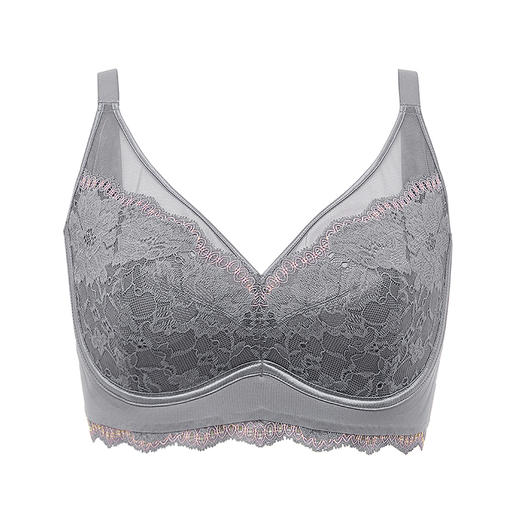 都市丽人完美包容常规内衣D杯超薄3/4杯蕾丝文胸三排软钢圈YB33J6 商品图3