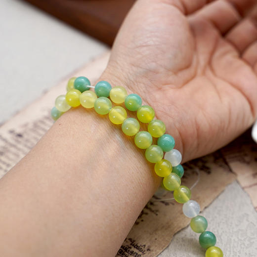 苹果绿玛瑙8mm珠料意卡米诺手串念珠单颗珠子散珠半成品 商品图6