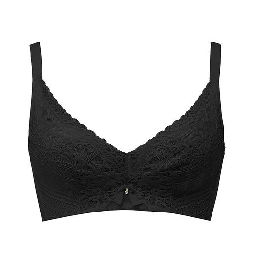 都市丽人聚拢升杯常规内衣B杯薄3/4杯蕾丝文胸四排树脂胶圈YB32H2 商品图2