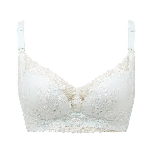 都市丽人WISECOOL内衣AB薄3/4杯蕾丝文胸三排无钢圈LB32D3 商品图3