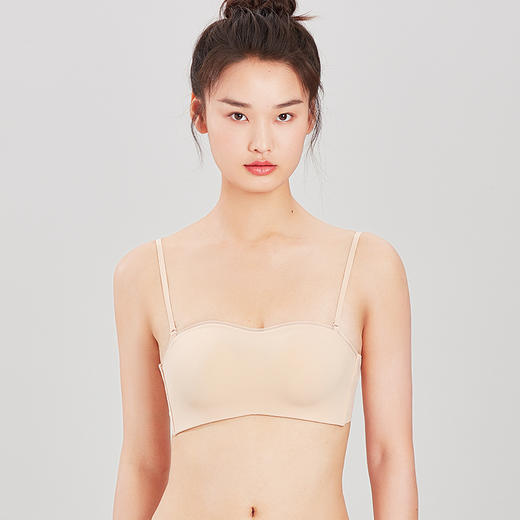 都市丽人0压无痕常规内衣B中厚1/2杯光面泳布文胸三排树脂胶圈LB31B2 商品图0