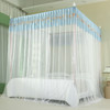 自然醒蚊帐三开门印花落地宫廷加高加粗铝合金支架加密蚊帐1.5m防尘顶2306HH 商品缩略图2