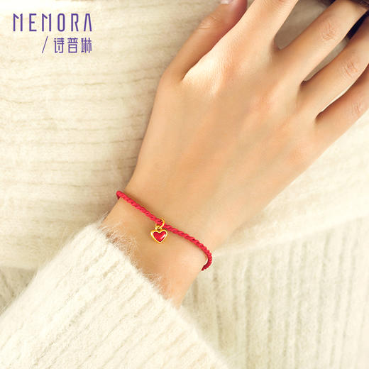 足金小红心吊坠 心形桃心挂坠黄金爱心挂坠MEMORA诗普琳HPE03201（线上专供） 商品图8