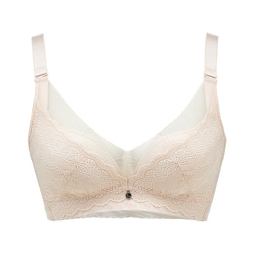 都市丽人舒软挺塑调整型内衣AB薄3/4杯蕾丝塑身文胸四排树脂胶圈LJ32C6 商品图3