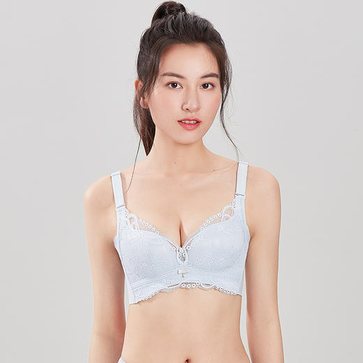 都市丽人舒软挺塑调整型内衣BC薄3/4杯蕾丝塑身文胸四排树脂胶圈LJ32C5 商品图0