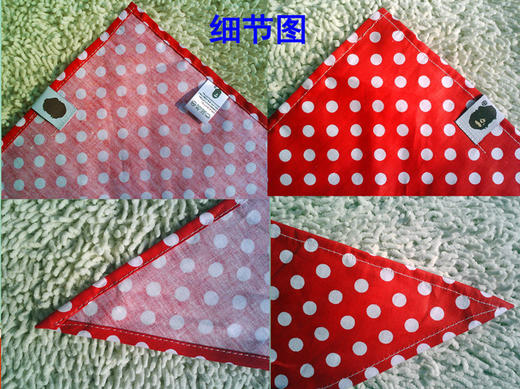 【3条装颜色随机】纯棉儿童三角巾口水巾全棉宝宝围嘴围兜婴儿头巾 商品图3