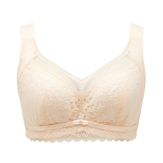 都市丽人完美包容内衣CDE超薄3/4杯蕾丝文胸四排软钢圈YB33J2 商品图5