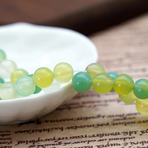 苹果绿玛瑙8mm珠料意卡米诺手串念珠单颗珠子散珠半成品 商品图5