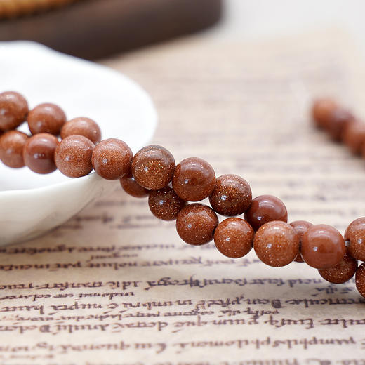 金沙石8mm珠料意卡米诺手串念珠单颗珠子散珠半成品 商品图5