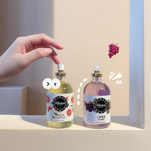 「八款香型！水果调系列」抖音同款诗芒葡萄水蜜桃美食调香水 自然清新100ml香氛精油 商品图2