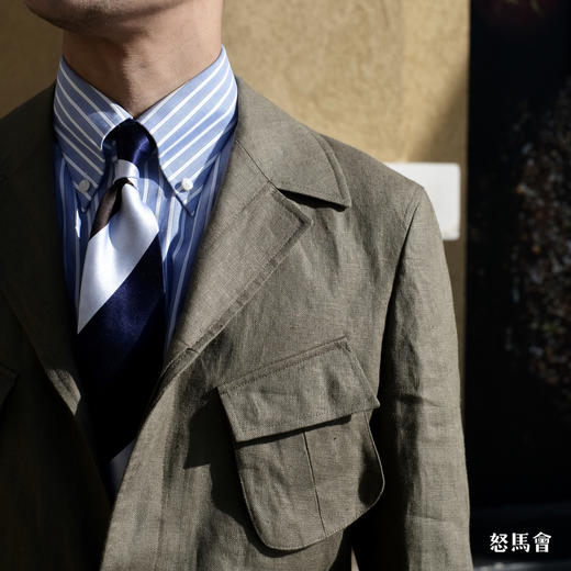 Baird Mcnutt 爱尔兰亚麻绿卡其野战夹克 商品图4