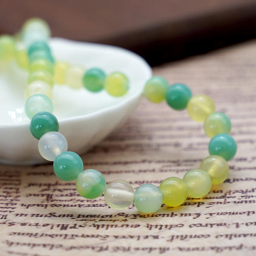 苹果绿玛瑙8mm珠料意卡米诺手串念珠单颗珠子散珠半成品 商品图4