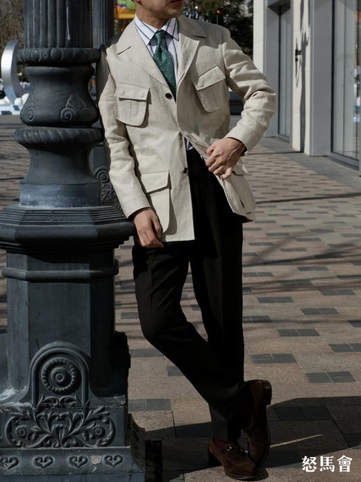 Baird Mcnutt 爱尔兰亚麻燕麦色野战夹克 商品图3