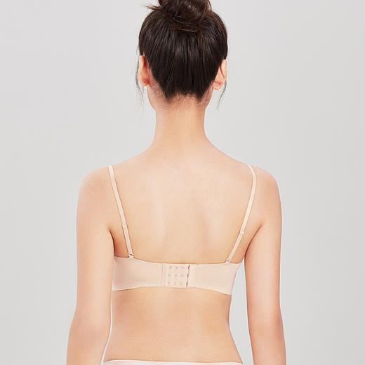 都市丽人0压无痕常规内衣B中厚1/2杯光面泳布文胸三排树脂胶圈LB31B2 商品图2