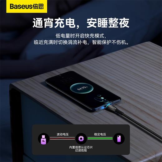 倍思 灯环系列 快充数据线USB to Type-C 100W 商品图3