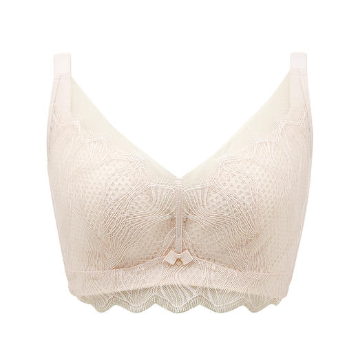 都市丽人完美包容常规内衣D杯超薄3/4杯蕾丝文胸四排软钢圈YB33J7 商品图4