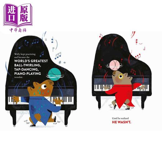 【中商原版】Ratha Tep Wally the Worlds Greatest Piano-Playing Wombat 伟大的钢琴演奏袋熊 英文原版 进口图书 儿童绘本 动物故事图画书 商品图3