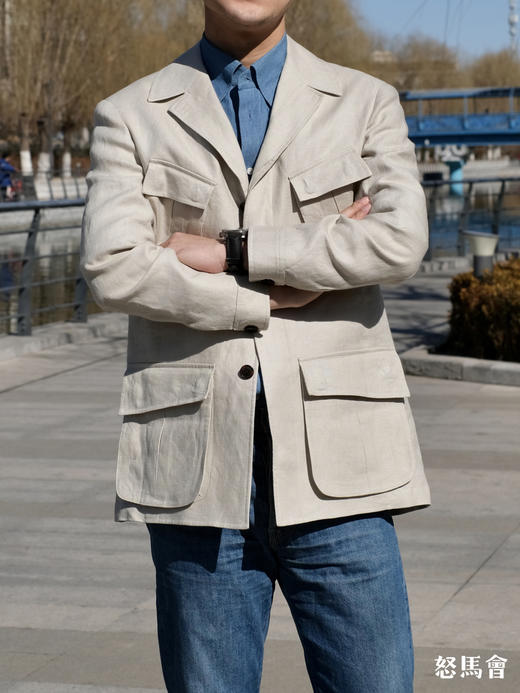 Baird Mcnutt 爱尔兰亚麻燕麦色野战夹克 商品图2