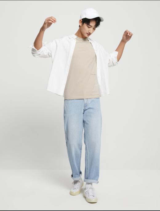 【海南专供价】CKJ春季新款男士经典交叠LOGO透气圆领修身短袖T恤J324127 商品图4