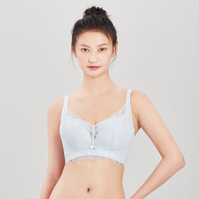 都市丽人完美包容常规内衣D杯超薄3/4杯蕾丝文胸四排软钢圈YB33J7