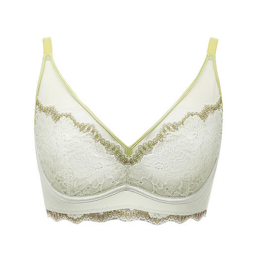 都市丽人完美包容常规内衣D杯超薄3/4杯蕾丝文胸三排软钢圈YB33J6 商品图5