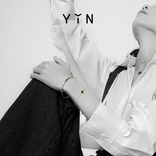 「因」系列 黄金比黑玛瑙耳钉 商品图6