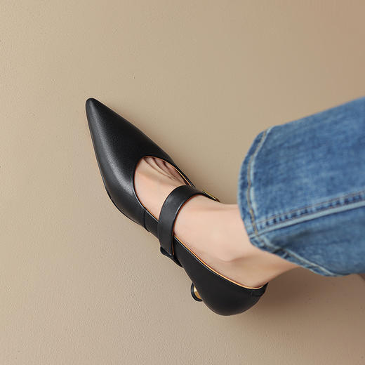 春季新款，里外全皮尖头高跟单鞋HBP-5131 商品图11