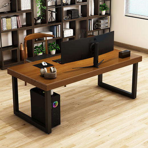 北欧实木电脑台式桌家用电脑桌简约书桌办公桌写字台电竞桌老板桌 商品图8