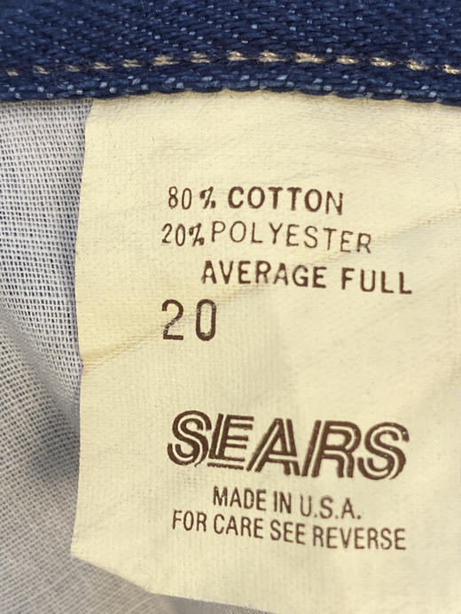 80年代 Vintage SEARS 美国制 牛仔长裤（35”） （89 cm）_WLP(4) 商品图2