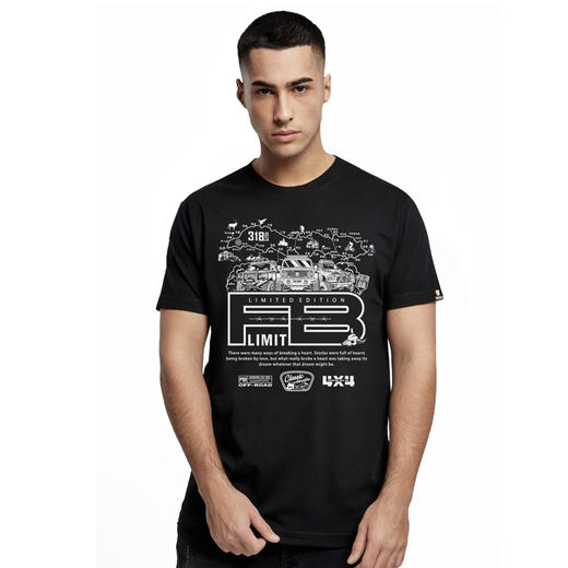 自由基地原创春夏新款短袖T恤318路线图高清印花半袖打底团队定制 NMT-1966 商品图0