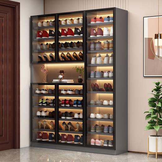 轻奢玻璃鞋柜家用门口大容量入户玄关柜一体简约现代阳台柜储物柜 商品图0