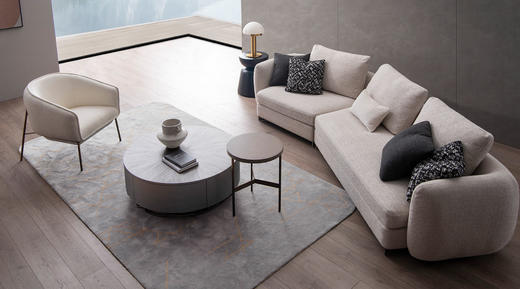 Glamour 转角沙发 | 皮布面料可选，详询客服 商品图1