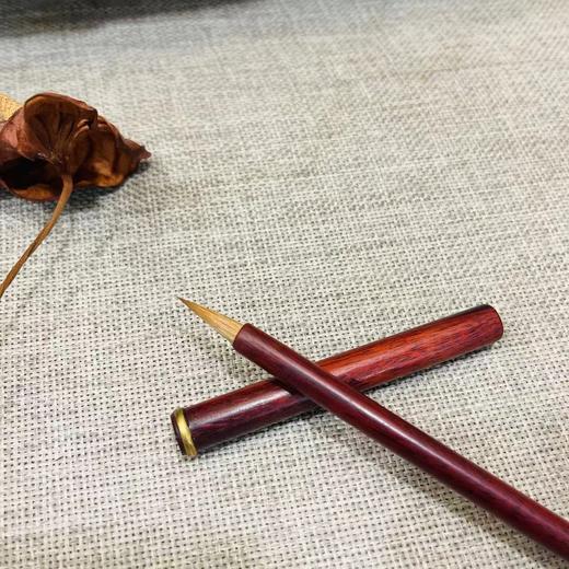 带帽红科檀毛笔（狼毫） 商品图1