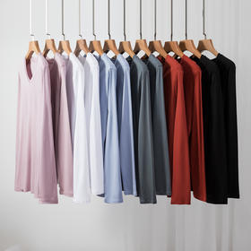 【79.9元任选2件】蚕丝丝光棉长袖T恤打底衫秋季圆领内搭T恤女#异业福利