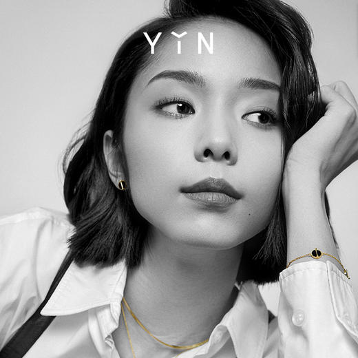 「因」系列 黄金比黑玛瑙耳钉 商品图9