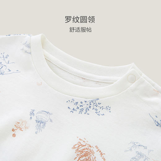 【商场同款】英氏新生婴儿连体衣夏季薄款透气男女宝裆蛤爬服 商品图1