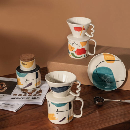 创意有趣 JOYYE 乐天派手绘咖啡杯套组 商品图3