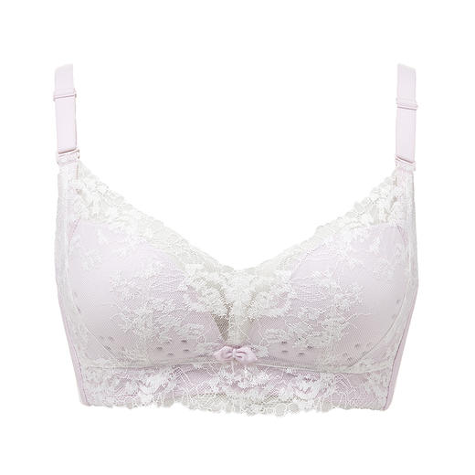 都市丽人WISECOOL内衣AB薄3/4杯蕾丝文胸三排无钢圈LB32D3 商品图4