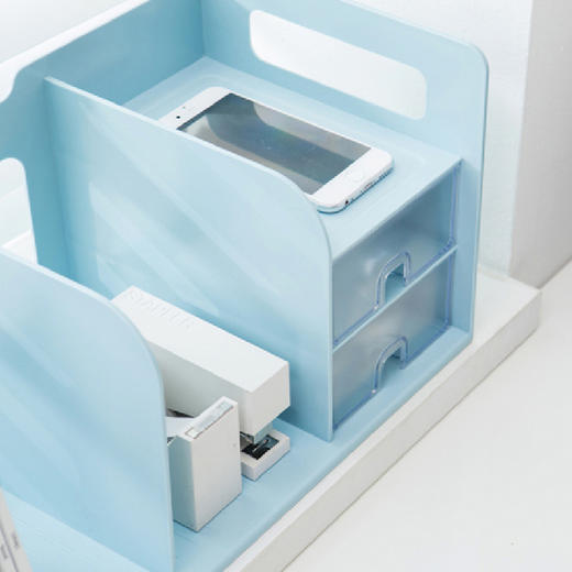 【SYSMAX】多功能收纳书架书立含两层抽屉 商品图1